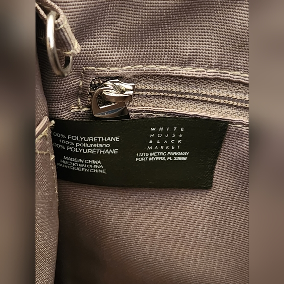 WHBM Envelope Clutch w/ Detachable Strap, Gray/Silver, NWOT - Picture 7 of 12